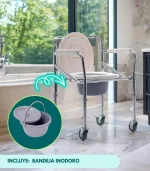 Silla cómodo 3 en 1 con ruedas y frenos traseros - Image 2