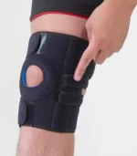 Rodillera premium abierta con estabilizador de rótula y doble soporte lateral flexible - Image 3